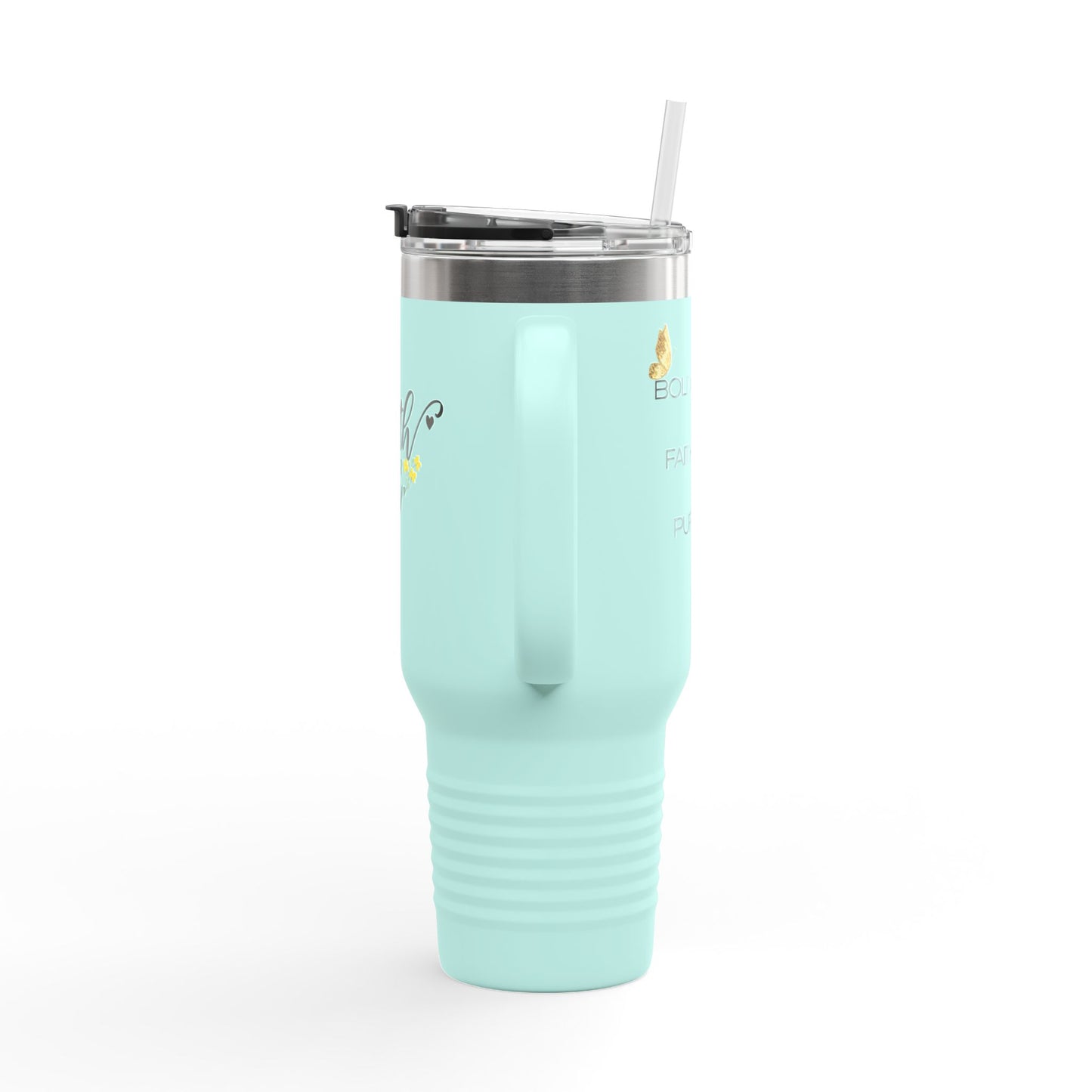 Faith Over Fear Insulated Travel Mug, 40oz | Motivational Drinkware for On-the-Go | Perfect Gift for Adventurers, Coffee, Tea and Water Lovers