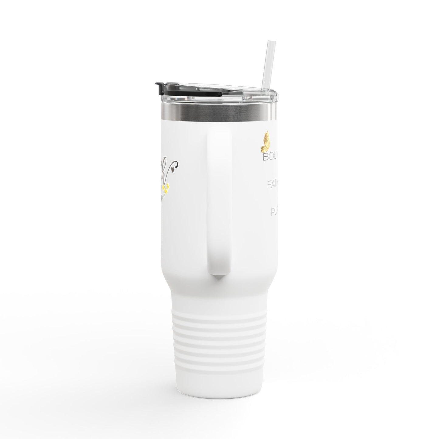 Faith Over Fear Insulated Travel Mug, 40oz | Motivational Drinkware for On-the-Go | Perfect Gift for Adventurers, Coffee, Tea and Water Lovers