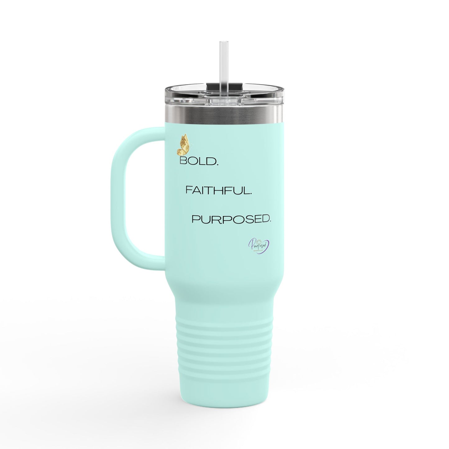 Faith Over Fear Insulated Travel Mug, 40oz | Motivational Drinkware for On-the-Go | Perfect Gift for Adventurers, Coffee, Tea and Water Lovers